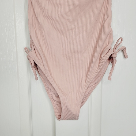 Aerie Mauve Pink Rouched One-piece Swimsuit Xs. New just missing strap - Picture 7 of 8